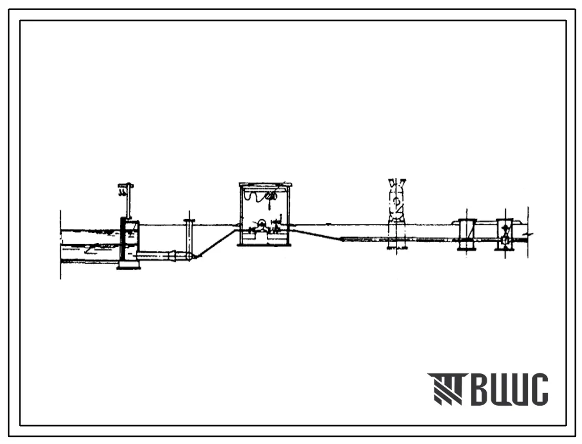 Типовой проект 820-3-52.85 Насосные станции трех-, четырехагрегатные с насосами Д630-120В для работы на закрытую оросительную сеть с водозабором из канала. Здания полносборные. Четырехагрегатная насосная станция подачей 700 л/с, напором 120 м