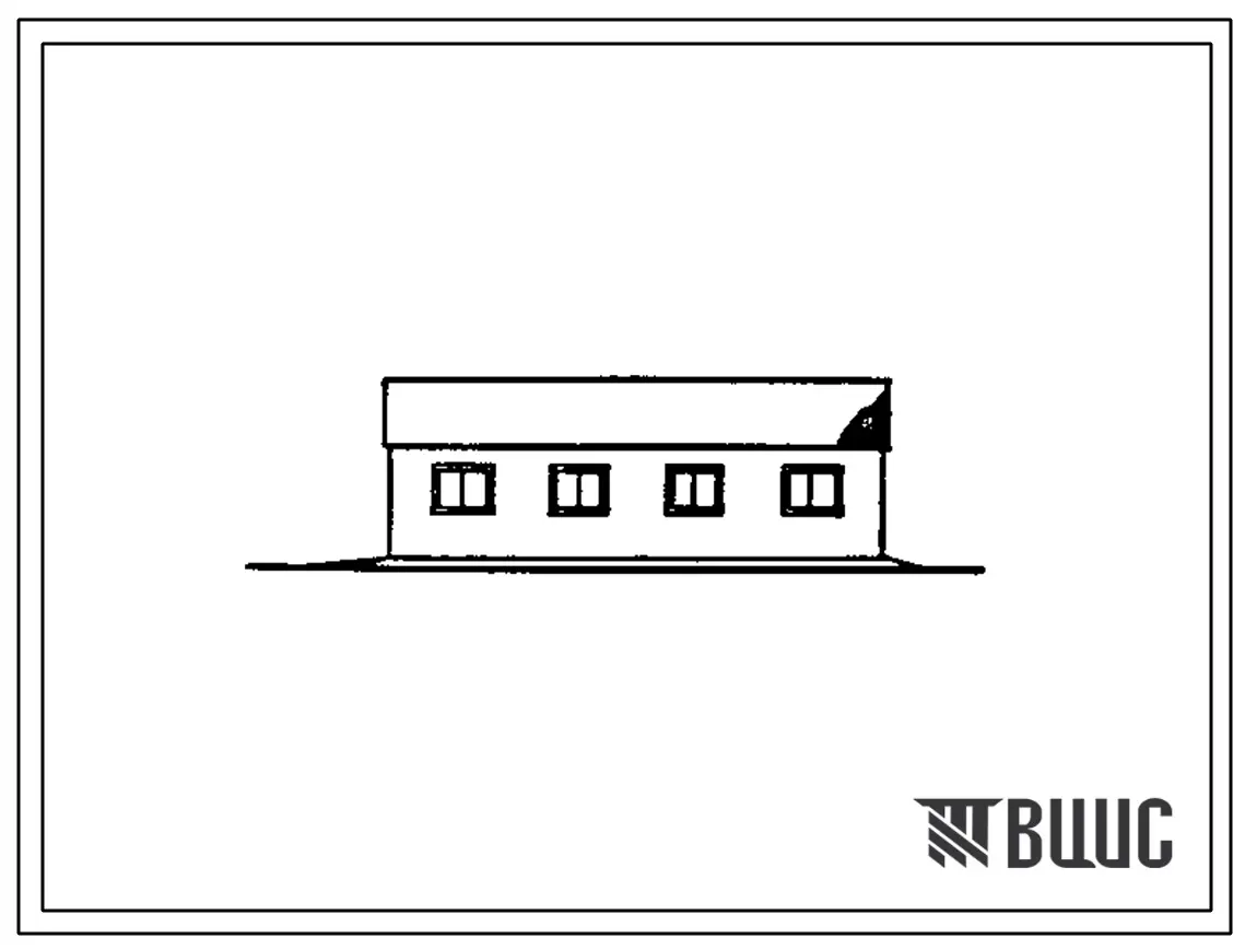 Типовой проект 807-10-54.83 Амбулатория ветпунктов ферм крупного рогатого скота. Размеры здания - 9x12 м. Расчетная температура: -20, -30, -40°С. Стены кирпичные. Покрытие деревянные плиты по металлодеревянным фермам