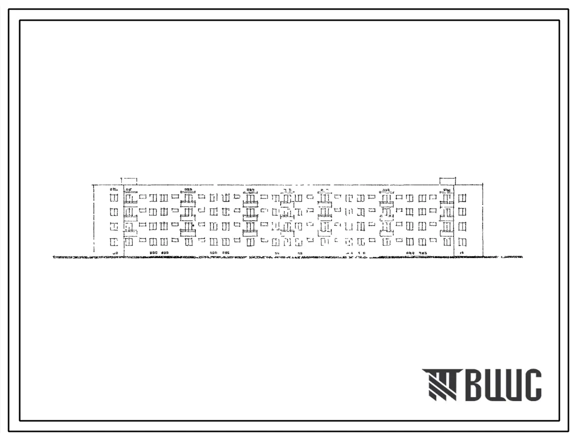 Типовой проект 114-109-27с Четырехэтажный шестисекционный жилой дом на 48 квартир.