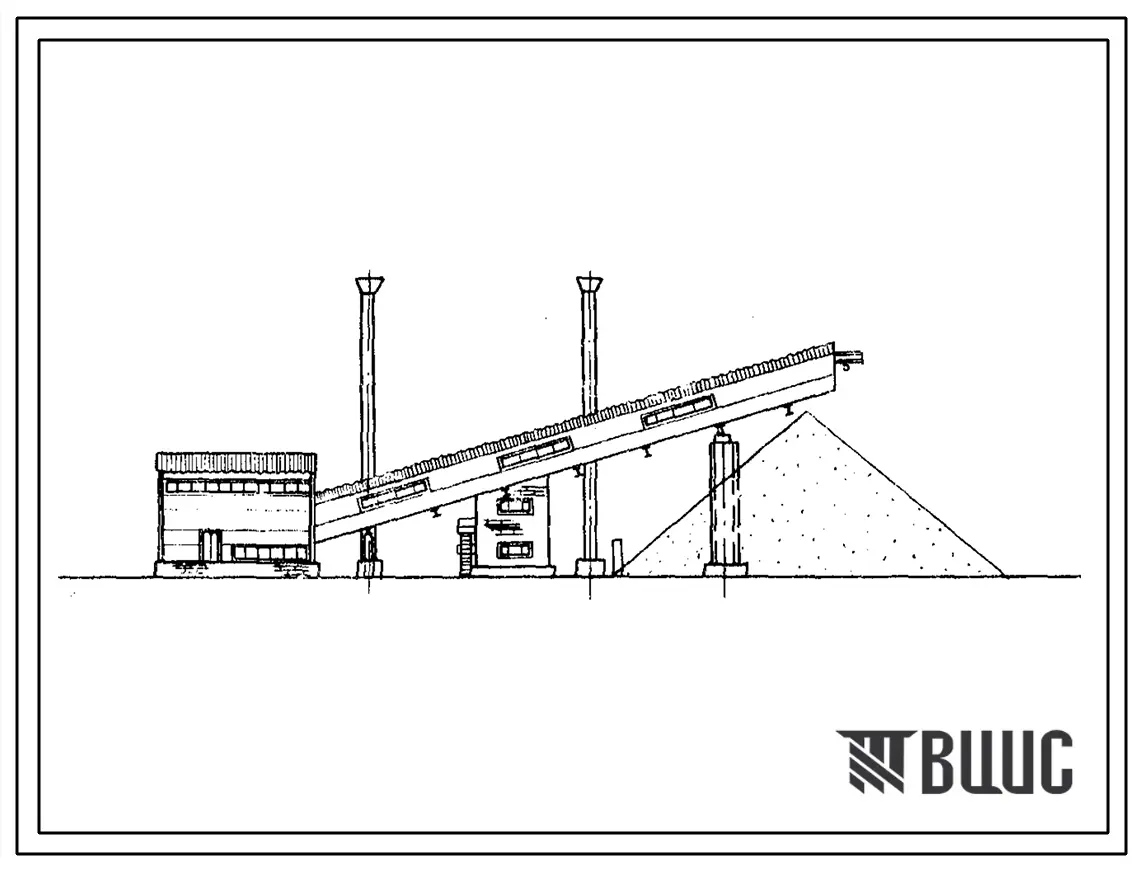 Типовой проект 708-3 Промежуточный склад щебеночного завода мощностью 1000 тыс. м2 щебня в год для переработки однородных изверженных и метаморфических пород