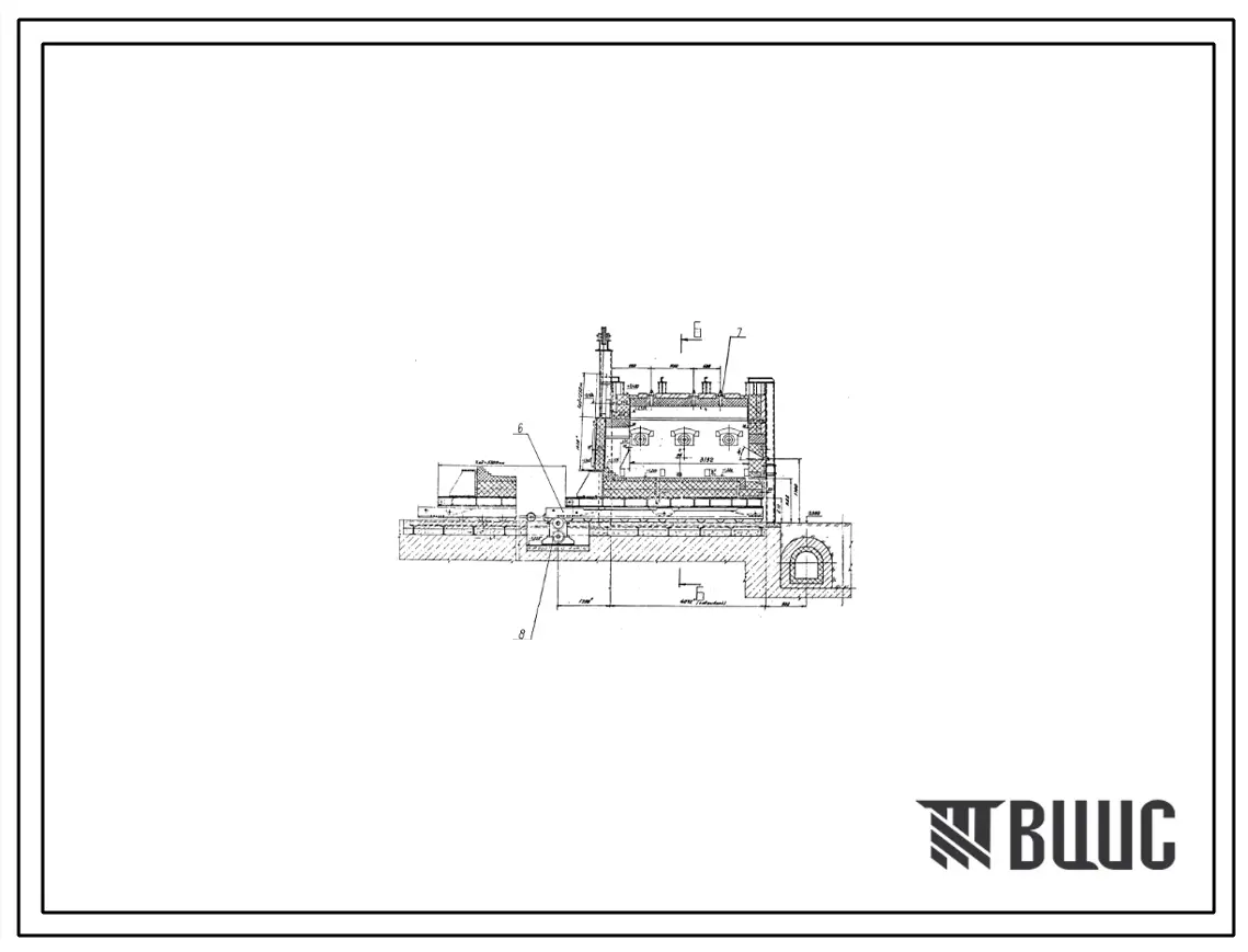 Проект 10841 Печь термическая с выкатным подом размерами 1.6х3.0м, на газе