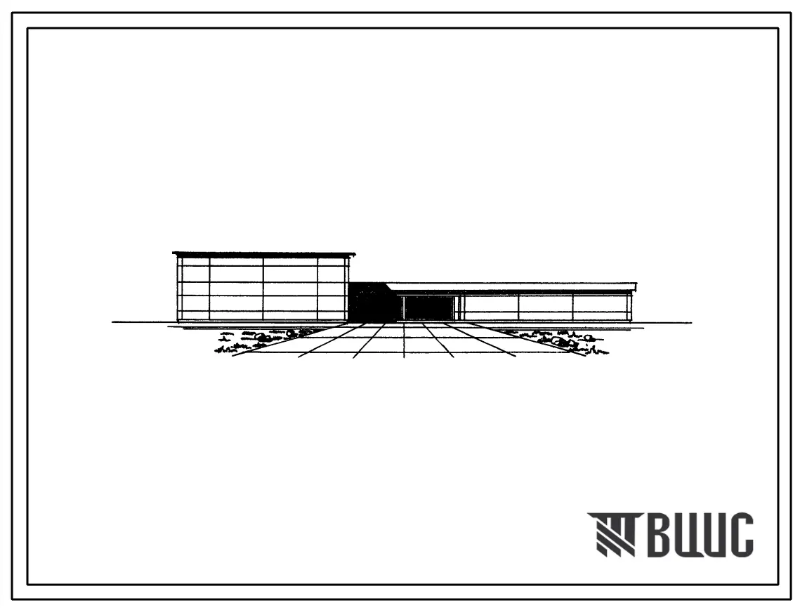 Типовой проект 242-4-60с Столовая со зрительным залом туристской базы на 516 мест с расширением в летний период до 1019 мест. Для строительства в 4Б и 4В климатических подрайонах сейсмичностью 8 баллов (с конструктивным вариантом сейсмичностью 7 баллов)