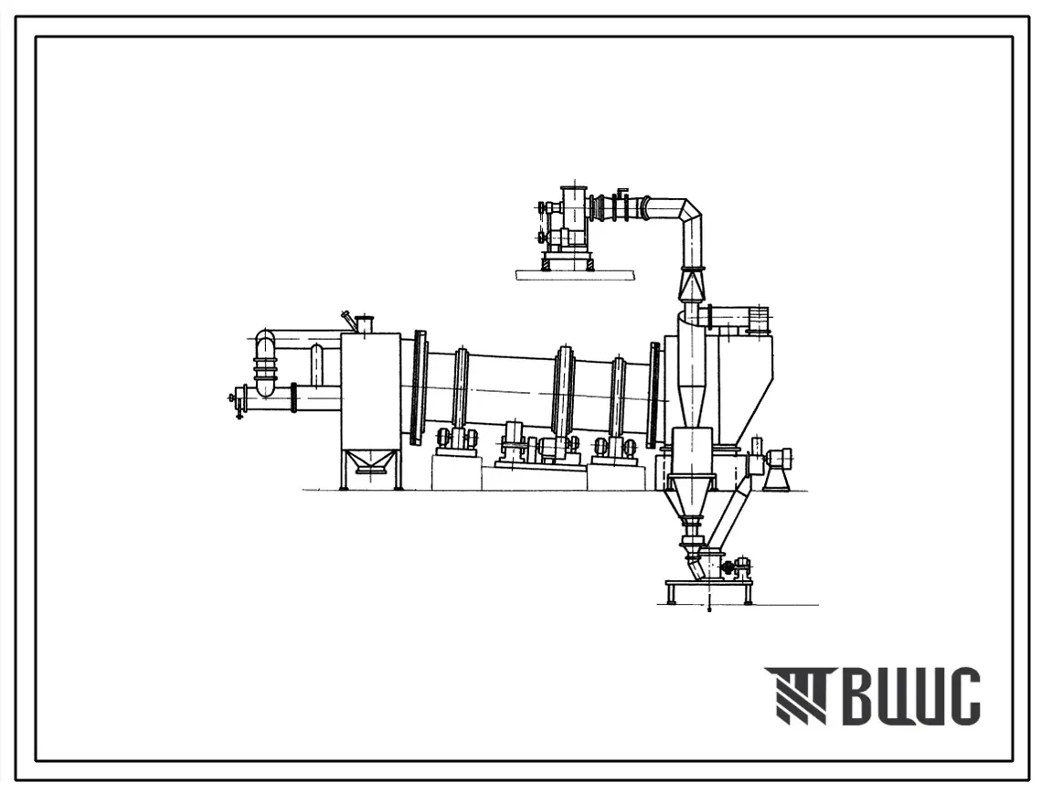 Типовой проект 406-9-234 Сушило барабанное с охлаждением Д=1 м; L=4 м производительностью 2,5 т/ч на газе для песка.