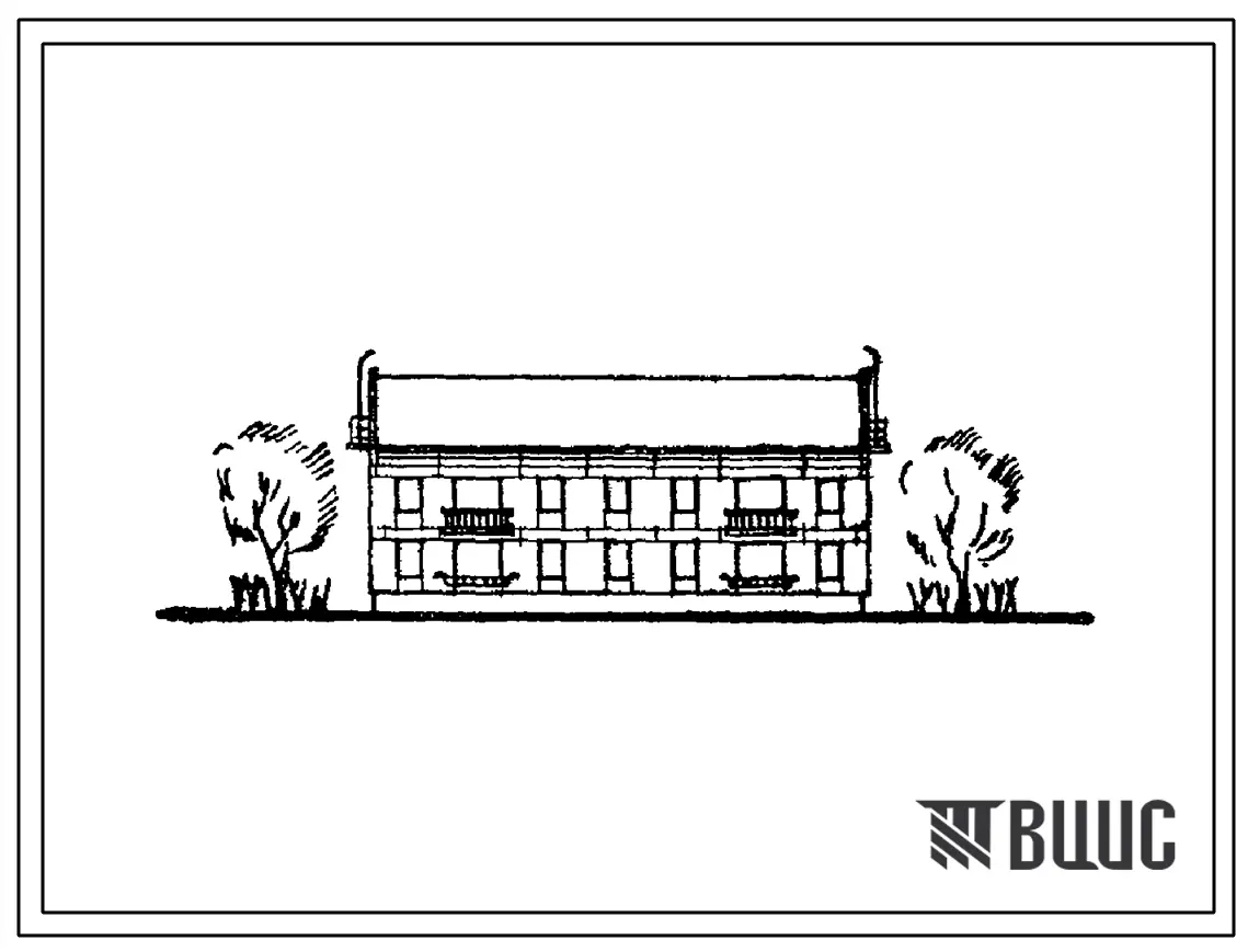 Типовой проект 1-240С-5 Двухэтажный дом на 8 квартир по серии 1-240С