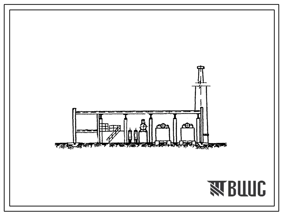 Типовой проект 903-1-52 Котельная с двумя котлами ДКВР-4-13 (закрытого типа). Топливо -газ. Теплоноситель  вода и пар.