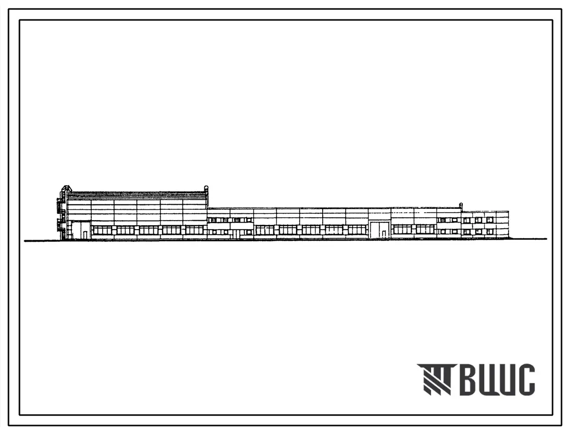Типовой проект 416-7-271.87 Ремонтный блок № 3 для щебеночных и гравийно-песчаных заводов. Здание с каркасом из ЛМК