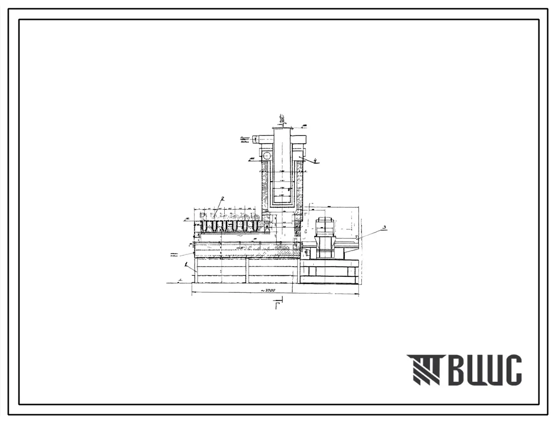 Проект 39834 Печь нагревательная однорядная для скоростного нагрева металла, на газе