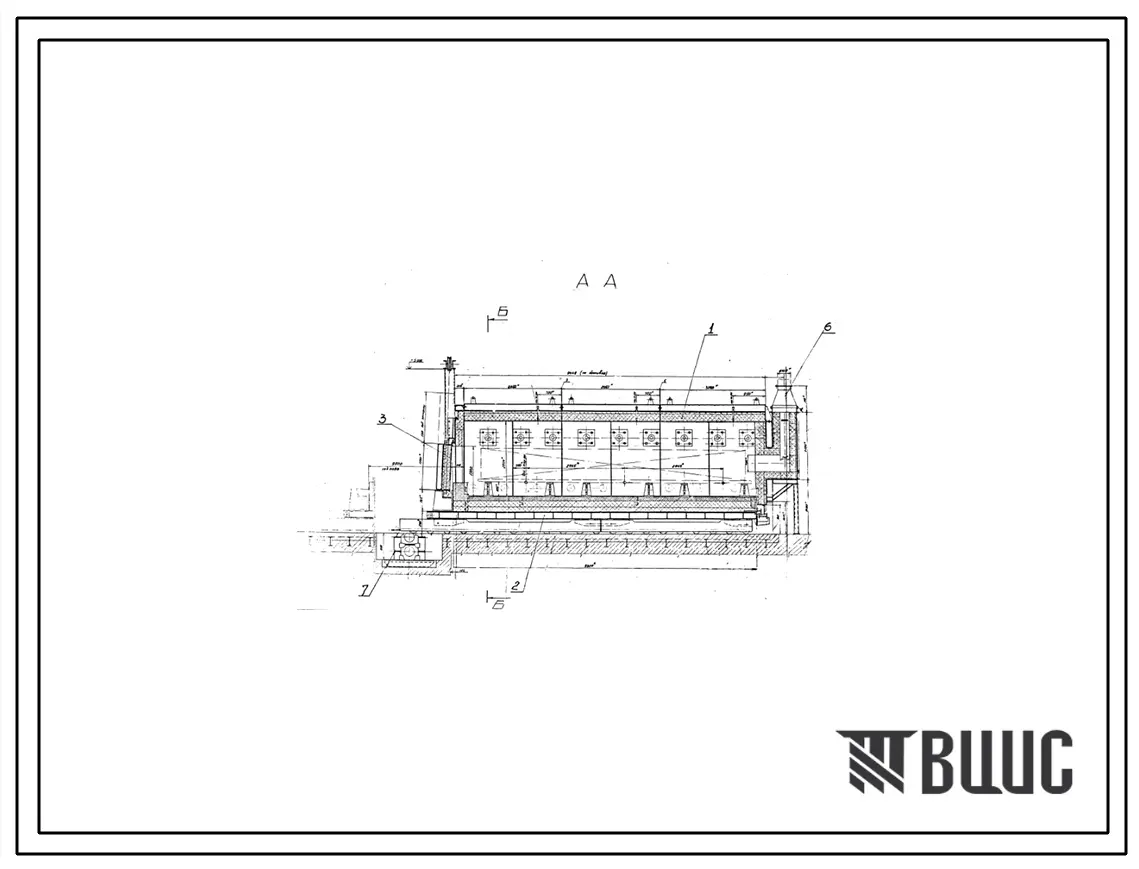 Проект 11834 Печь термическая с выкатным подом размерами 1.65х9.0 м, с импульсным сжиганием газа