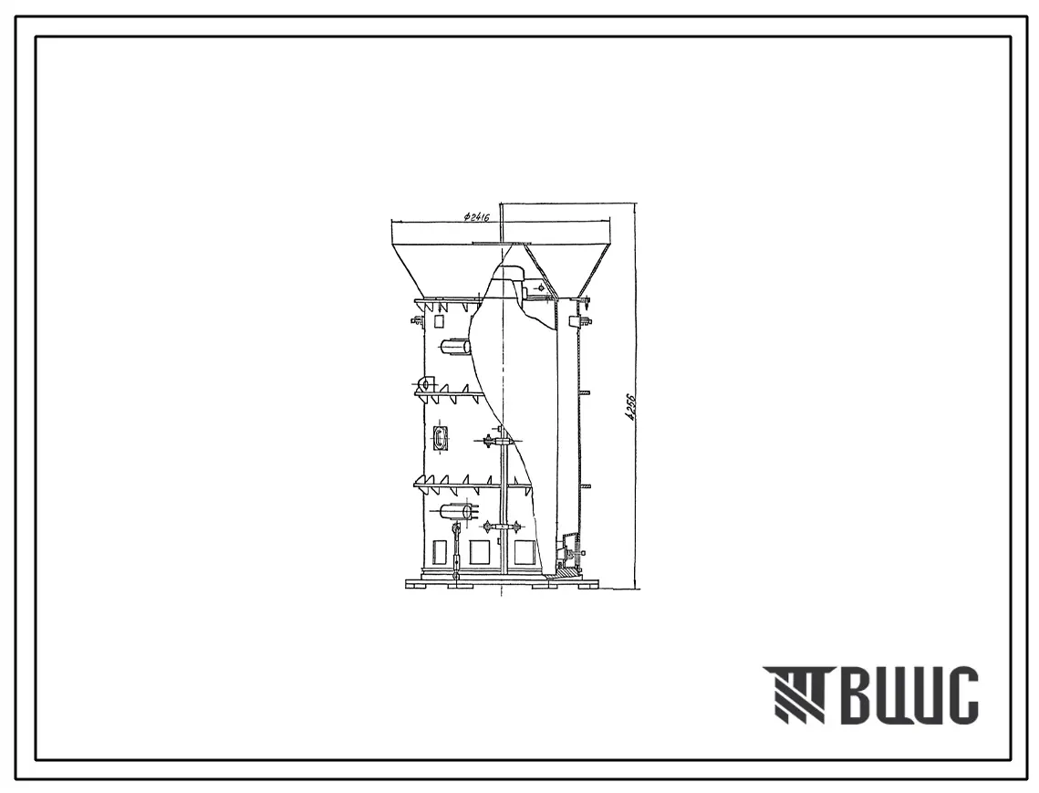 Проект 38498 Опалубка для царги ЦППр3-250-177(Ц-7) сборной железобетонной дымой трубы