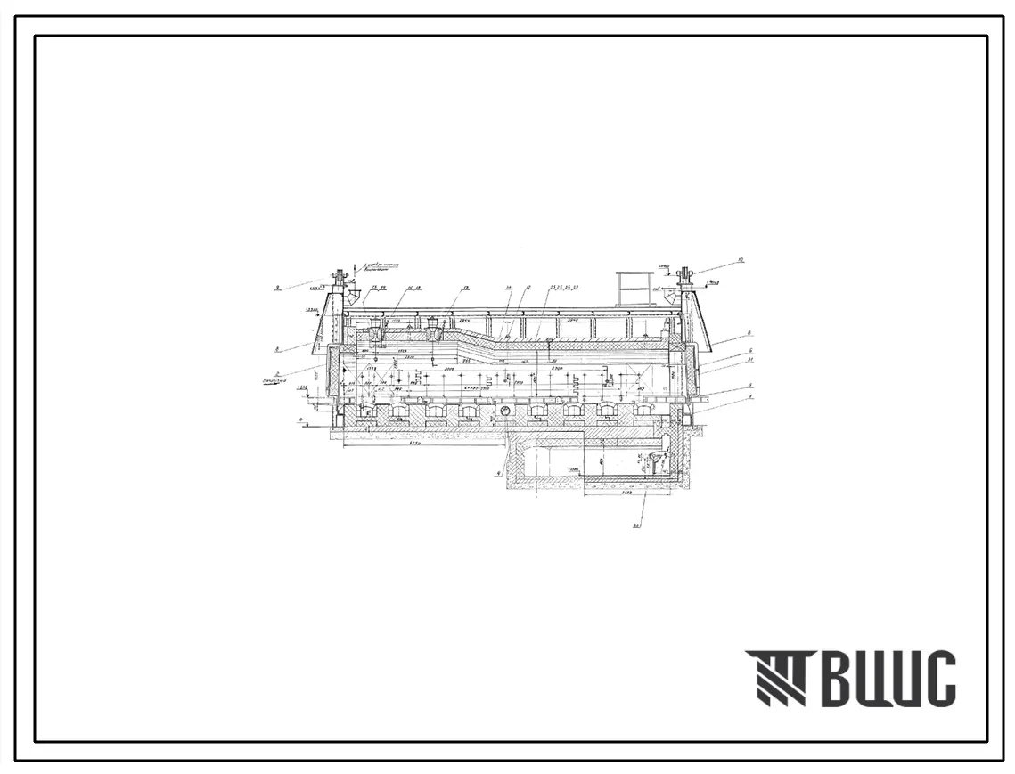 Проект ТР56959 Печь толкательная для изотермической выдержки размерами пода 3,13х8,93 м, на газе
