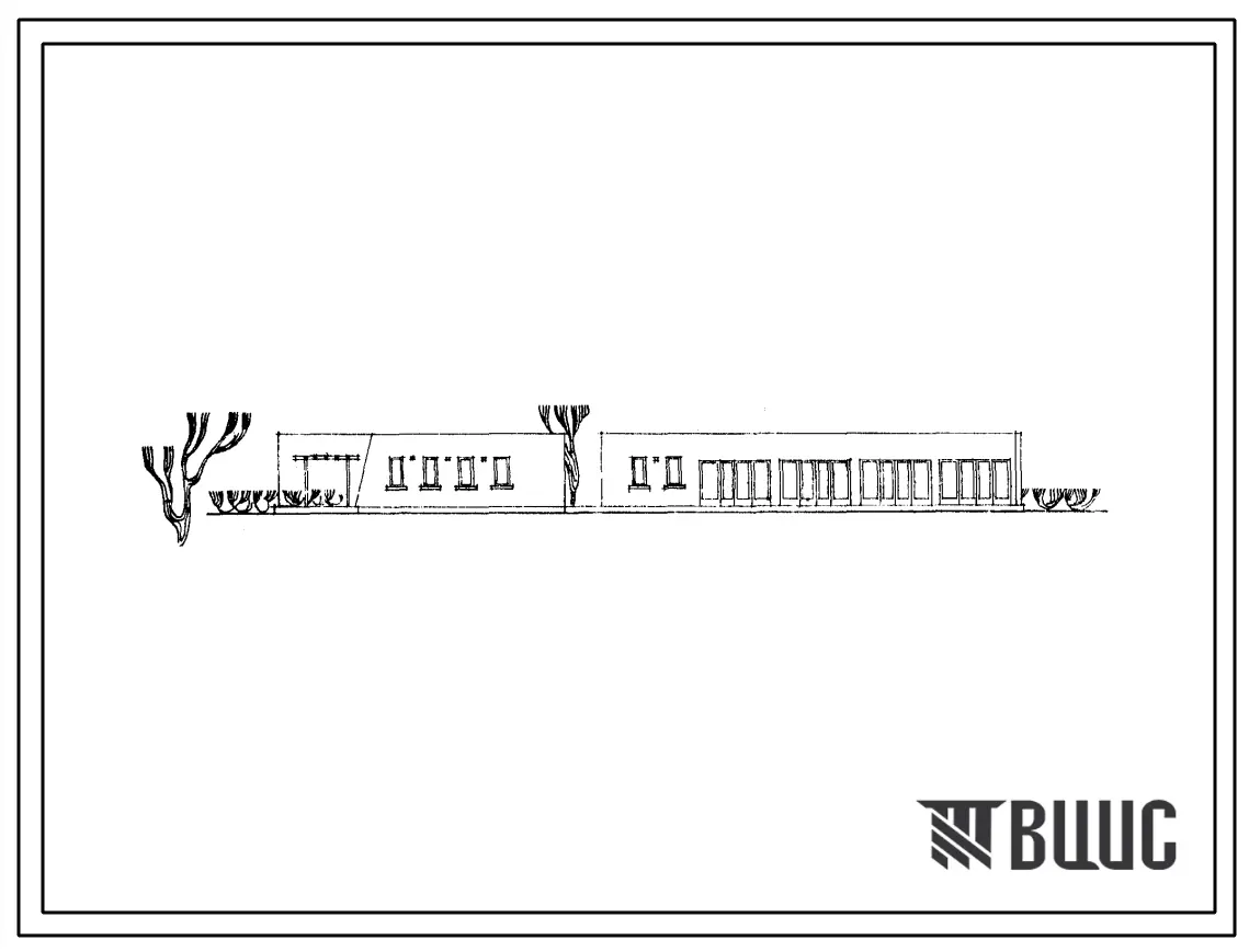 Типовой проект 244-5-35с Павильон культмассового назначения (с эстрадой) на 320 мест пионерского лагеря-базы отдыха на 720/640 мест. Для строительства в IVБ и IVВ климатических подрайонах, сейсмичностью 7 и 8 баллов.