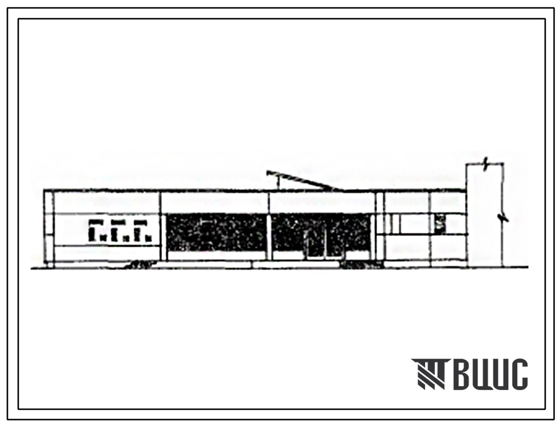 Типовой проект 272-28-10с.83 Блоки-здания предприятий обслуживания населения, пристраиваемые к жилым домам. Блок 2, тип 2. Кафе на 75 мест. Для строительства в 4 климатическом районе сейсмичностью 7, 8 и 9 баллов