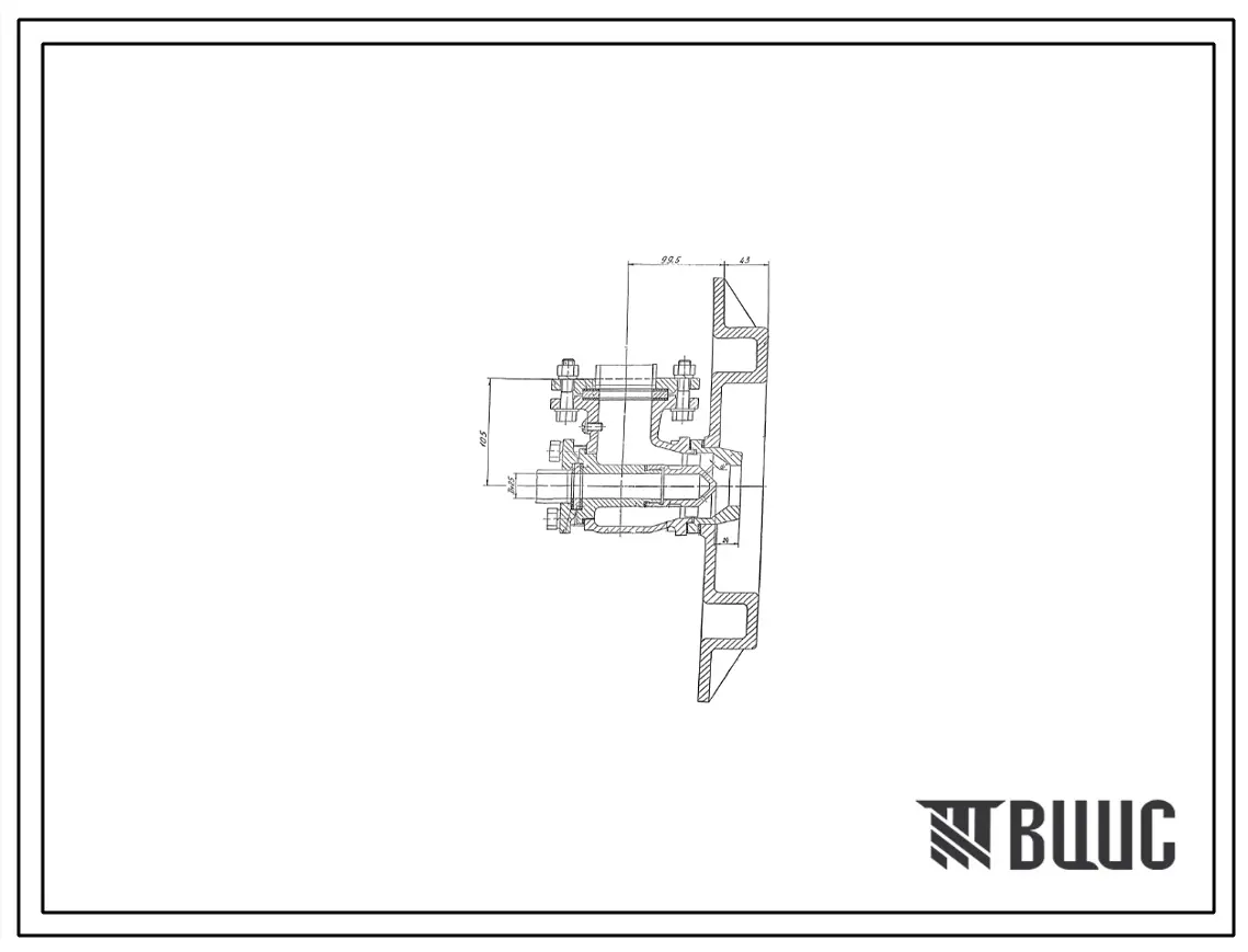 Проект Н6977 Горелка дутьевая унифицированная ГДУ-0,22 производительностью 0,22 мВт