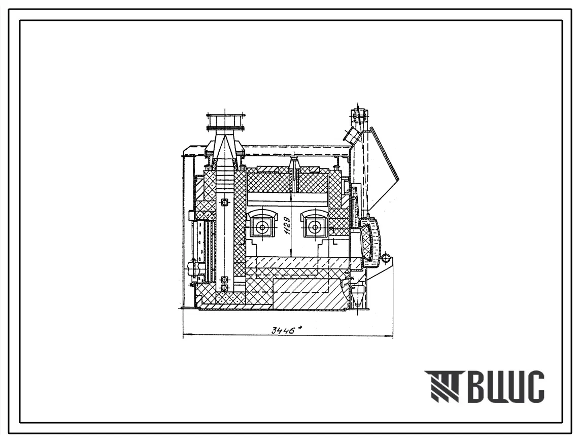 Типовой проект 406-9-323.86 Печь нагревательная камерная размерами пода 1,16 х 1,5 м на газе и мкзуте с отводом дыма вверх