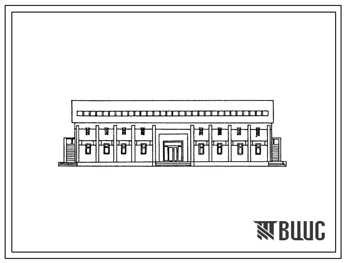 Типовой проект 416-9-38.13.87 Административное здание с трибунами для зрителей. Для РСФСР