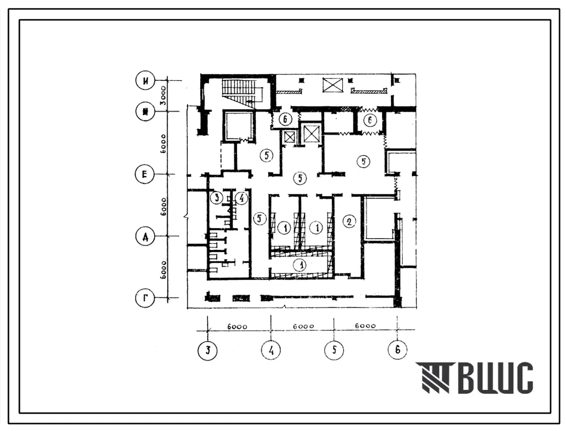 Типовой проект Б-3-72(272-32-54) Двойное использование помещений 1 этажа комплексного предприятия общественного питания на 400 мест, (убежище на 90 человек, размеры убежища 21м на 18м, режимы вентиляции 1).