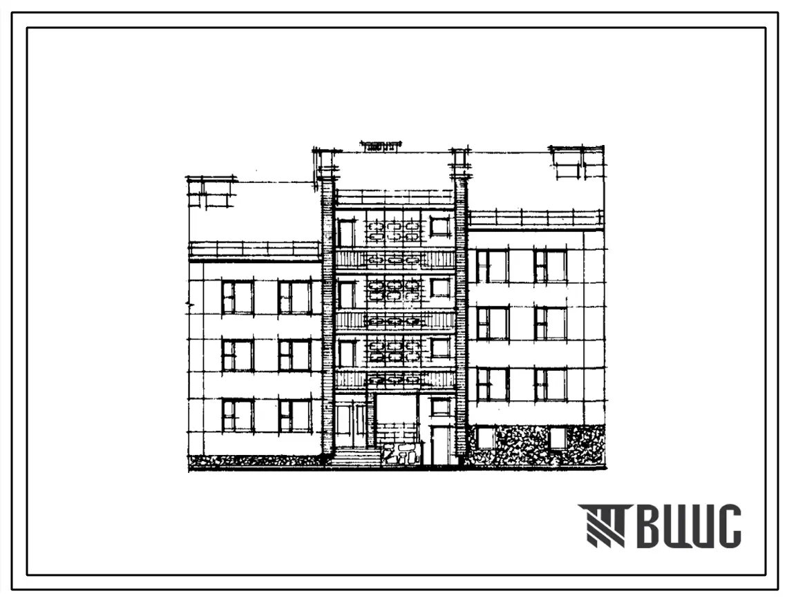 Типовой проект 89-045/1 Блок-секция трехэтажная девятиквартирная рядовая (однокомнатных 1Б — 3, двухкомнатных 2Б — 3, трехкомнатных 3А — 3). Для строительства во IIВ климатическом подрайоне Белорусской ССР.