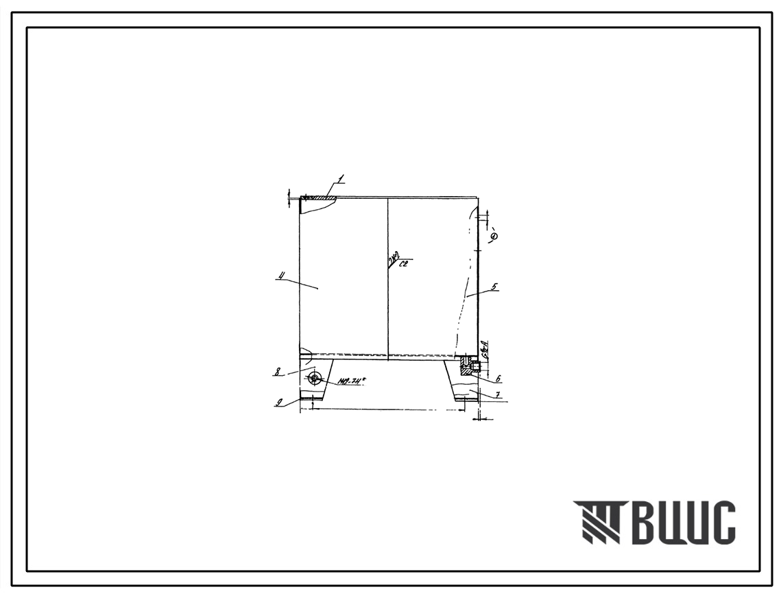 Шифр СВ-М1С-63-100М Бак сварной  СВ-М1С-63-100М