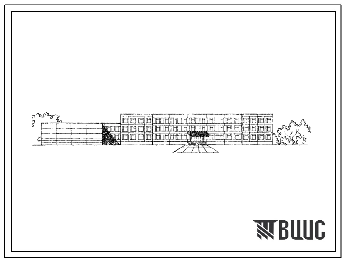 Типовой проект 221-1-335 Общеобразовательная школа на 30 классов (1176 учащихся). Для строительства в IВ климатическом подрайоне, II и III климатических районах.