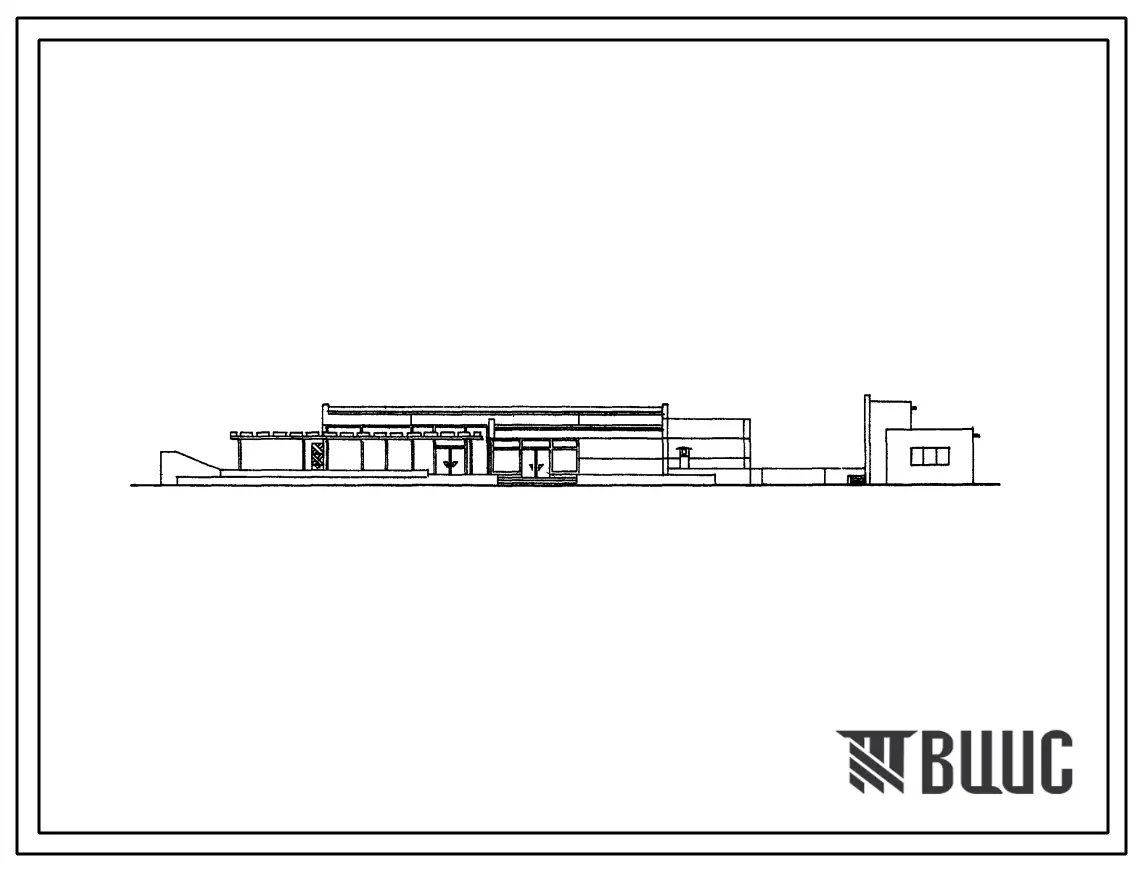 Типовой проект 242-5-74с Столовая на 240 мест с открытой эстакадой пионерского лагеря-базы отдыха на 240/210 мест. Для строительства в 4А 4Г климатических подрайонах сейсмичностью 7 и 8 баллов