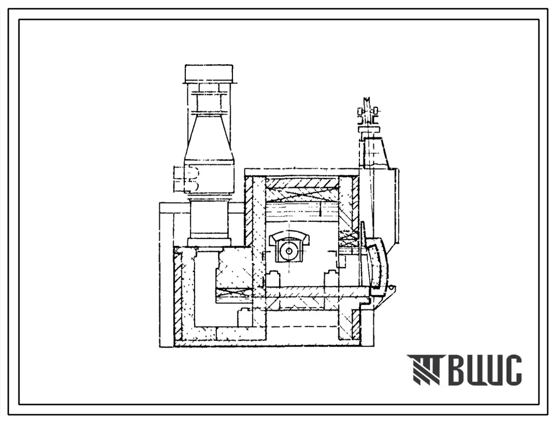 Типовой проект 406-9-140 Печь нагревательная камерная размерами пода 1,62х1,16 м на газе и мазуте среднего давления с отводом дыма в боров.