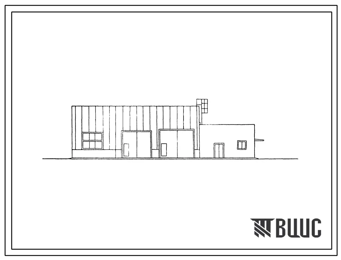Типовой проект 816-1-165.89 Мастерская ремонтно-обслуживающей базы отделений (бригад) до 40 тракторов с использованием легких металлических конструкций. Предназначена для проведения работ по ремонту и техническому обслуживанию сельскохозяйственной техники