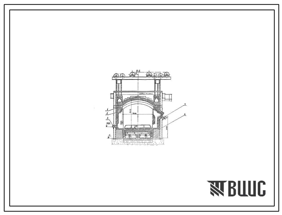 Проект 57885 Печь термическая с выкатным подом размерами 4х9м, на газе