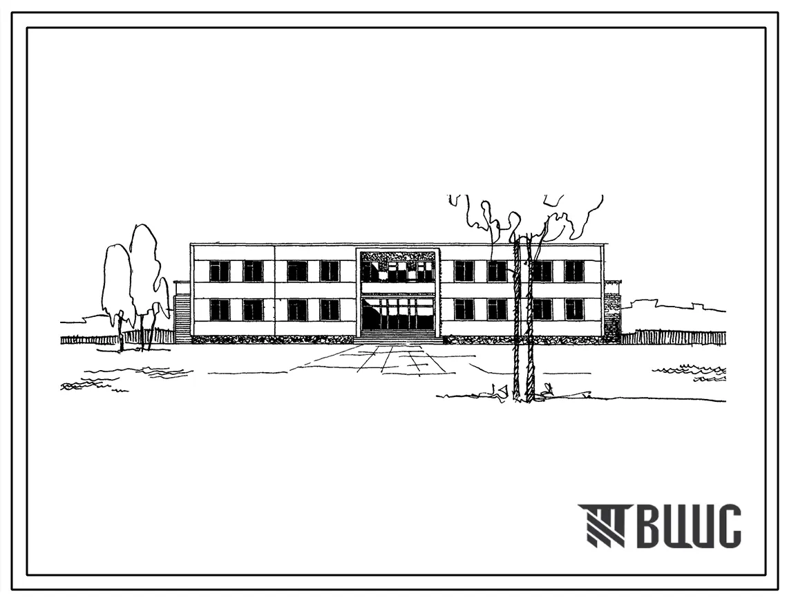Типовой проект 161-80-37 Двухэтажное общежитие на 50 мест для строительства в Белорусской ССР.
