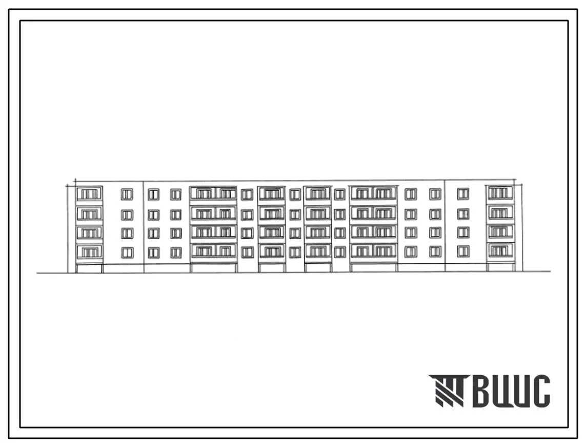 Типовой проект 114-85-38/1.2 4-этажный 3-секционный 44-квартирный жилой дом