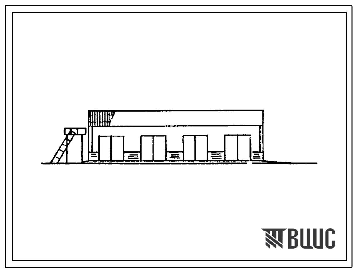Типовой проект 705-1-240.92 Склад пожаровзрывобезопасных минеральных удобрений вместимостью 640 т. Размеры здания - 12x24 м. Расчетная температура: -30°С. Стены - панельные железобетонные. Покрытие - асбестоцементные листы по железобетонным фермам и прого