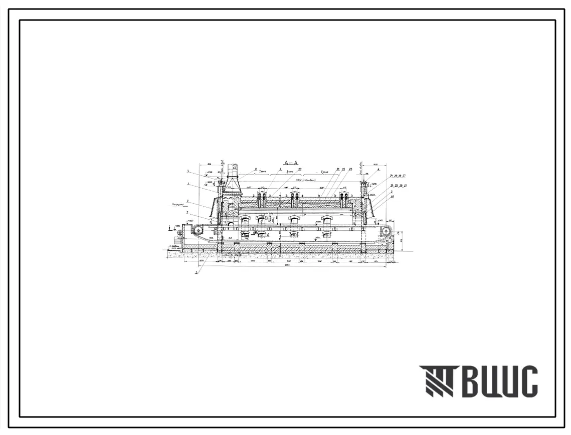 Проект 35916 Печь конвейерная для нормализации поковок пл. пода 1,2х6,0=7,2 м² на газе