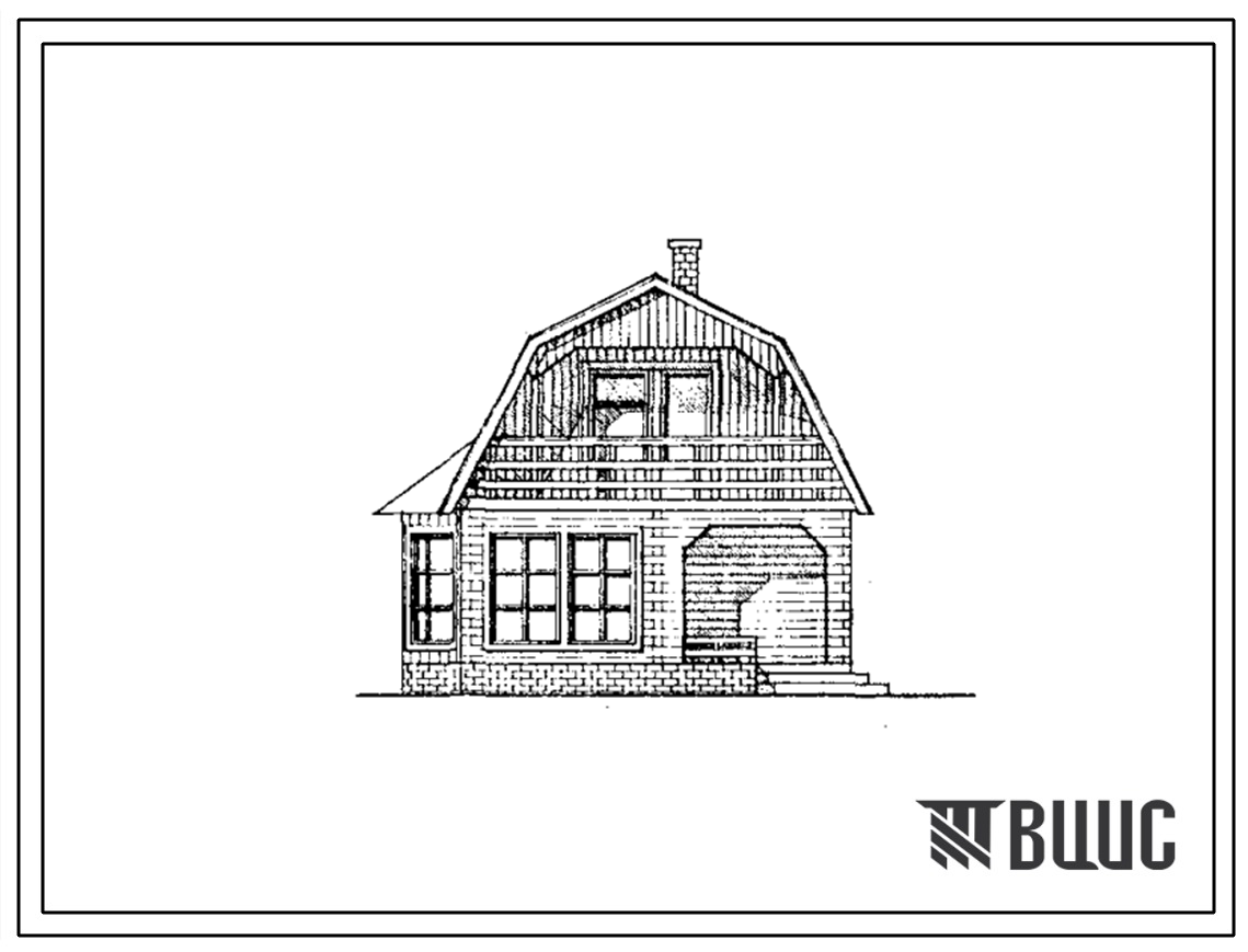 Типовой проект 186-000-907.91 Мансардный трехкомнатный садовый домик. Площадь, м2: общая 28,9, мансарды 14,7, веранды 12,9, террасы 4,9 (СТЕНЫ ДЕРЕВЯННЫЕ, БРУСЧАТЫЕ, БРЕВЕНЧАТЫЕ, ДЕРЕВЯННЫЕ КАРКАСНЫЕ, ДЕРЕВЯННЫЕ ПАНЕЛЬНЫЕ, ДЕРЕВЯННЫЕ ЩИТОВЫЕ И КОНТЕЙНЕРНО