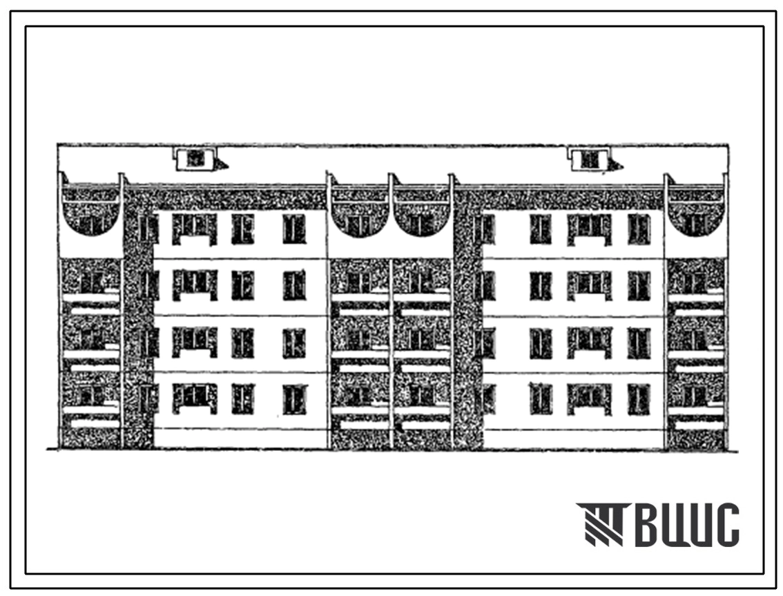 Типовой проект 149-015с.13.87 Блок-секция 4-этажная 16-квартирная рядовая 4-5-5-4. Для строительства в Узбекской ССР.