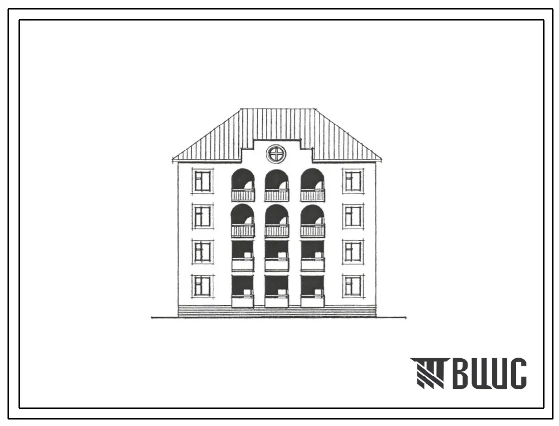 Типовой проект 118-192-37с.13.89 ЧЕТЫРЕХЭТАЖНЫЙ 8-КВАРТИРНЫЙ ЖИЛОЙ ДОМ 3-4