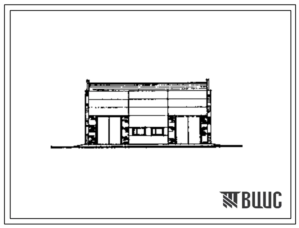 Типовой проект 503-1-84.13.91 Гараж на 10 грузовых автомобилей с открытой стоянкой. Стены панельные (для строительства в Западно-Сибирской зоне РСФСР)