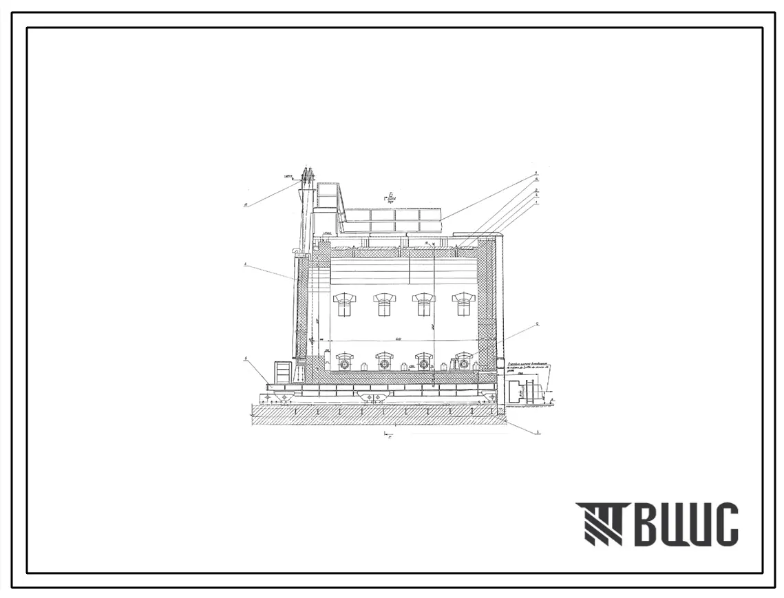 Проект 10223.05 Печь термическая с выкатным подом размером 4.6х6,0 м, для отпуска на мазуте
