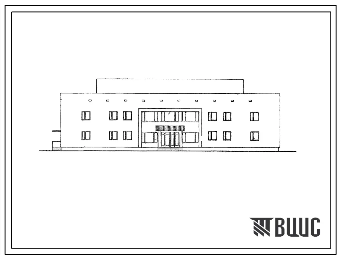 Типовой проект 284-4-45 Баня на 100 мест с прачечной самообслуживания на 125 кг белья в смену, для строительства в 1В климатическом подрайоне, 2 и 3 климатических районах