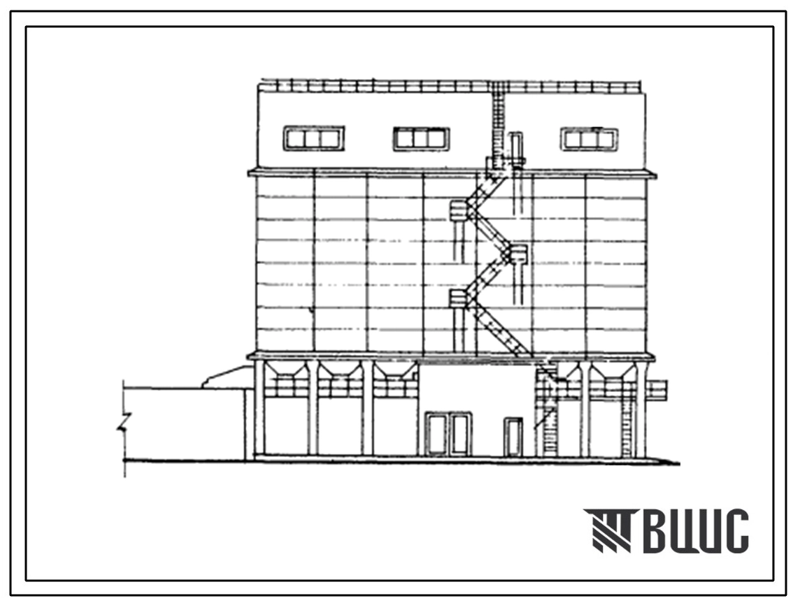 Типовой проект 813-5-19.85 Склад силосного типа для гранулированной травяной муки вместимостью 1000 т