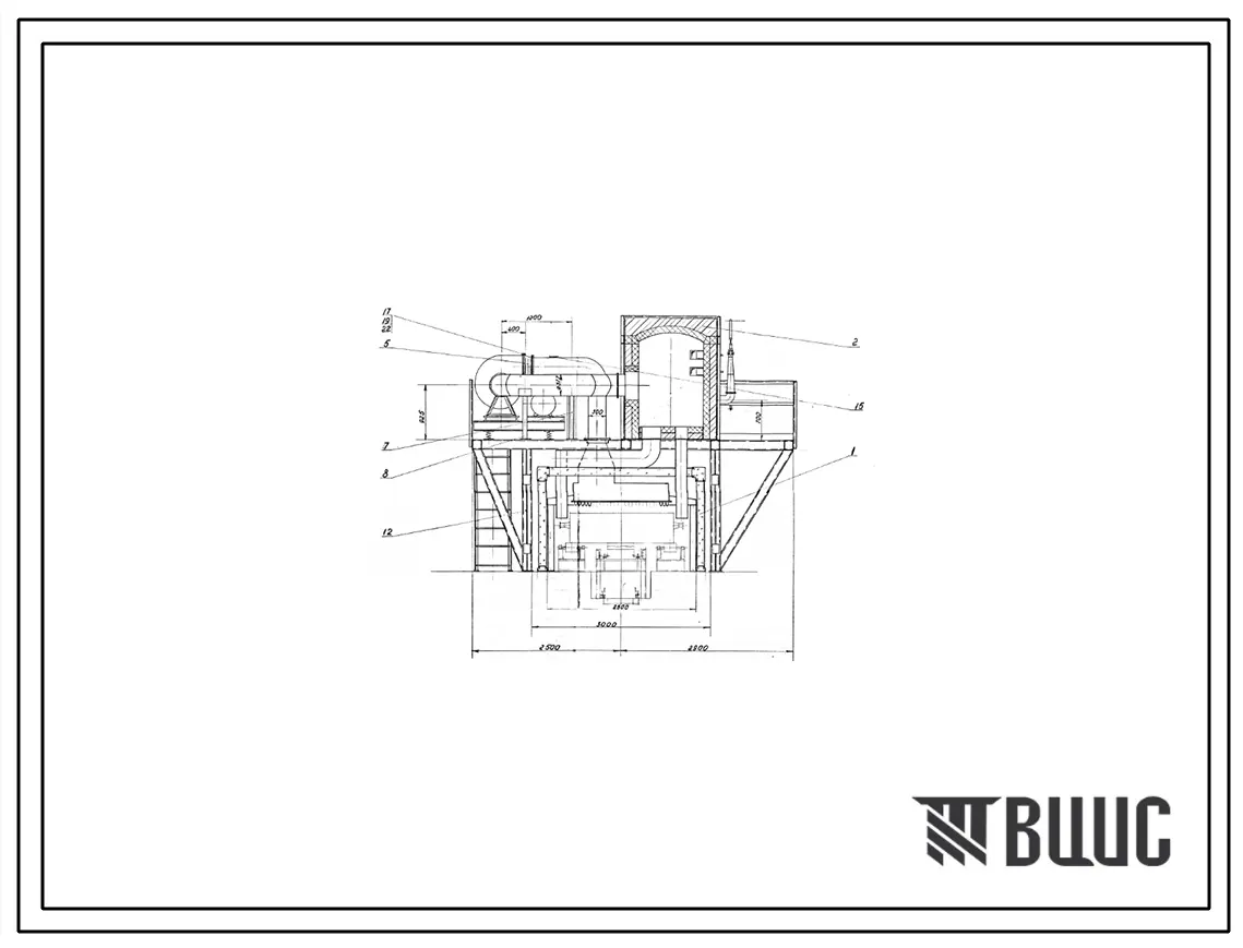 Проект 36216 Сушило для поверхностной подсушки литейных полуформ размером 1,6х1,0 м на газе