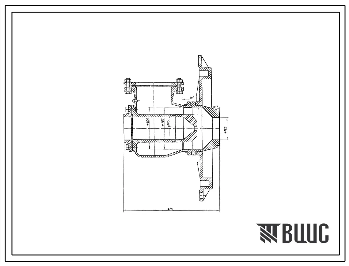 Проект Н6056 Горелка дутьевая унифицированная вихревая для низкокалорийных газов , среднефакельная , производительностью 1,0 Гкал/ч ГДУВ-1,0-Н2