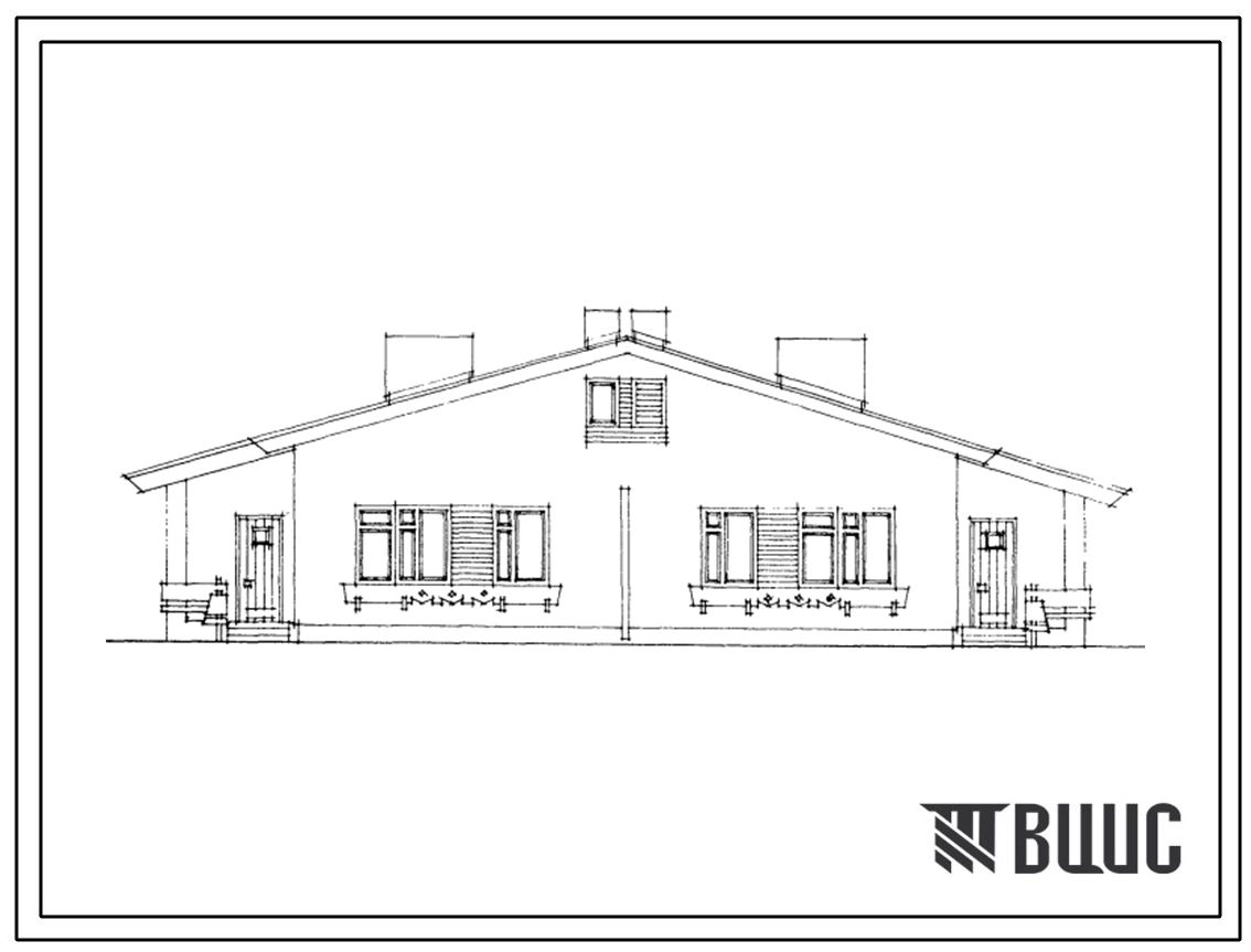 Типовой проект 184-12-200.85 1-этажный 2-квартирный жилой дом с 3-комнатными квартирами. Для строительства в 1В климатическом подрайоне, 2 климатическом районе.