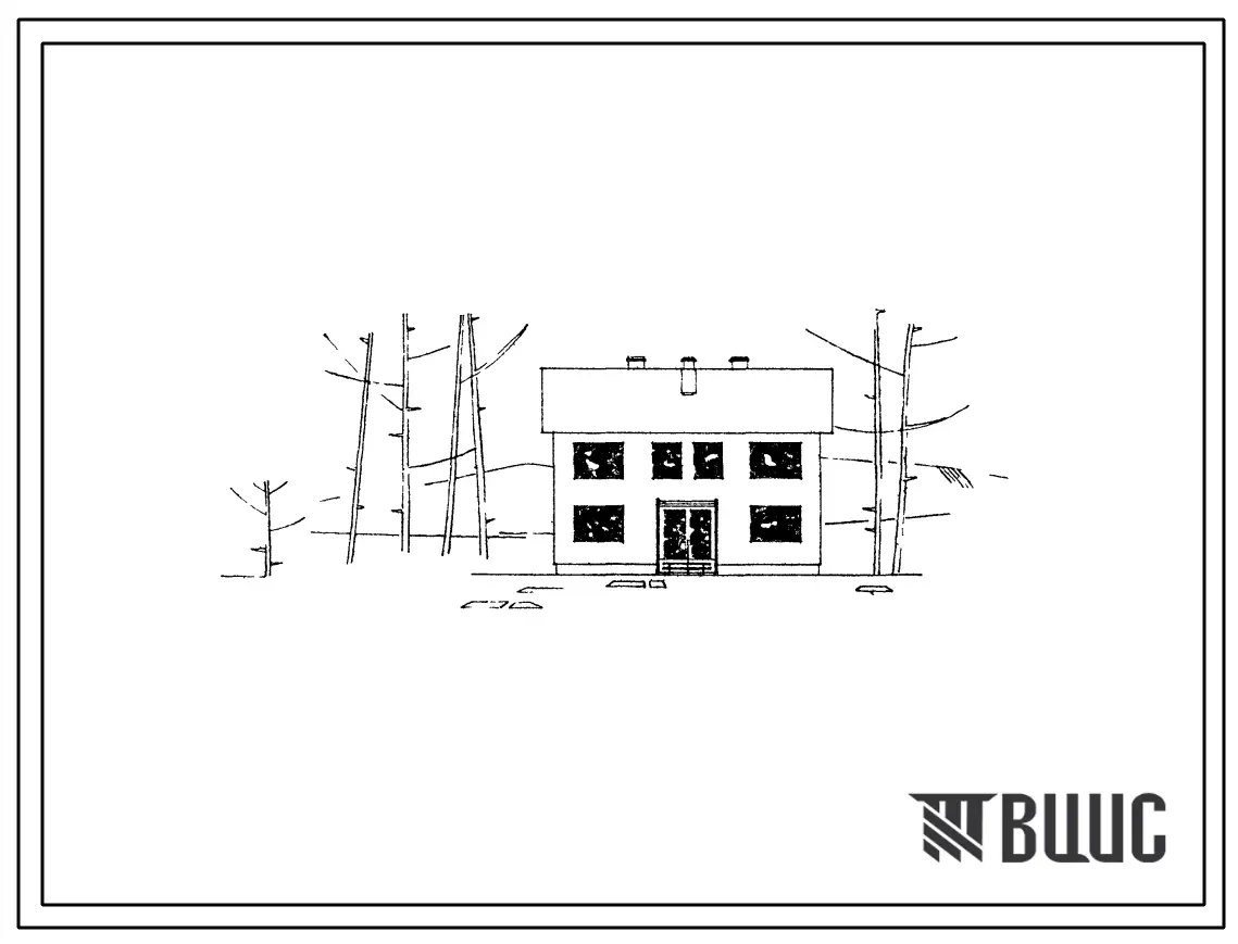 Типовой проект 142-11-33 Двухквартирный дом с трехкомнатными квартирами для кооперативного строительства с двумя вариантами планировочных решений.