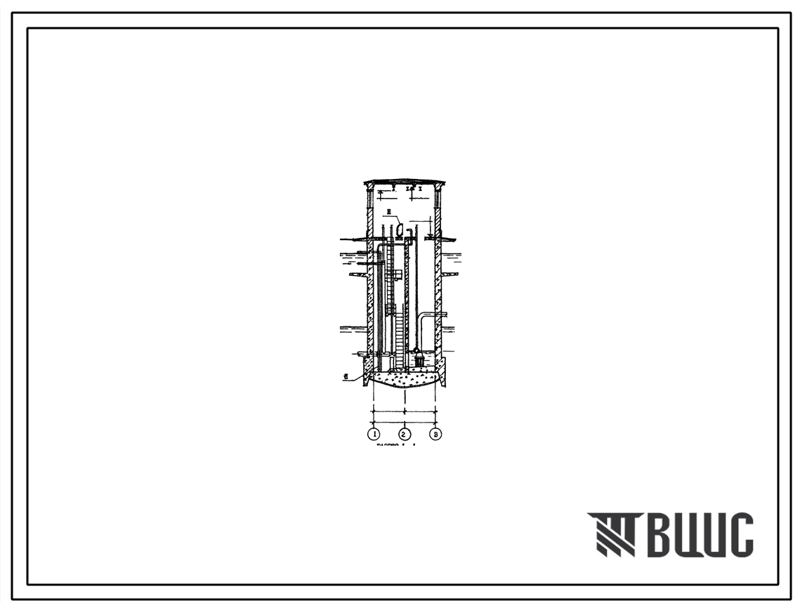 Типовой проект 901-1-6/72 Речные водозаборные сооружения раздельного типа. Водоприемные колодцы диаметром 4,5 м производительностью от 20 до 200 л/сек