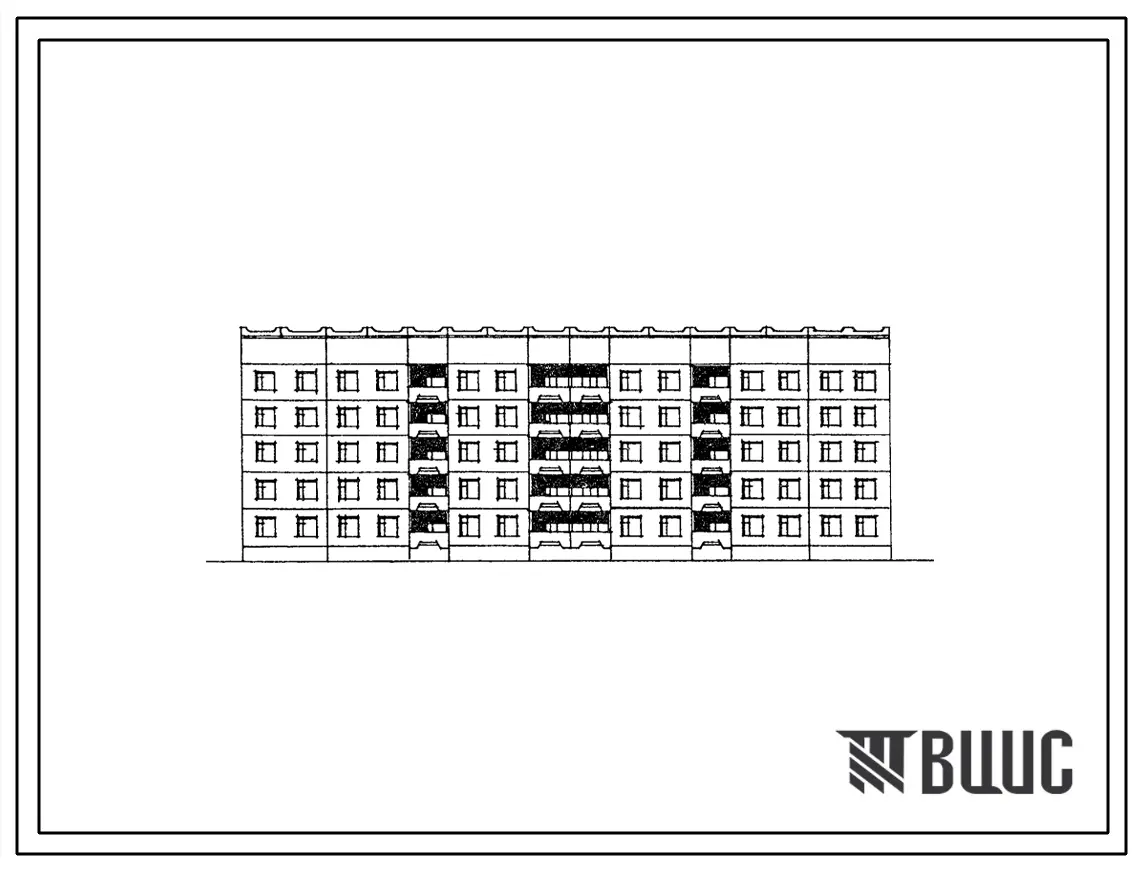 Типовой проект 135-0158/1.2 5-этажная блок-секция общежития для рабочих и служащих на 204 места с ячейками на 12 человек