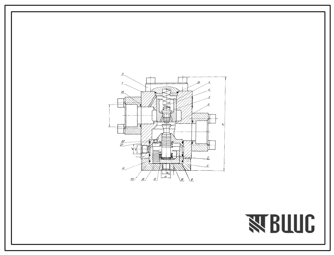 Шифр ФКУ-00 Гидрозамок односторонний с Ду50 и 80 ФКУ-00