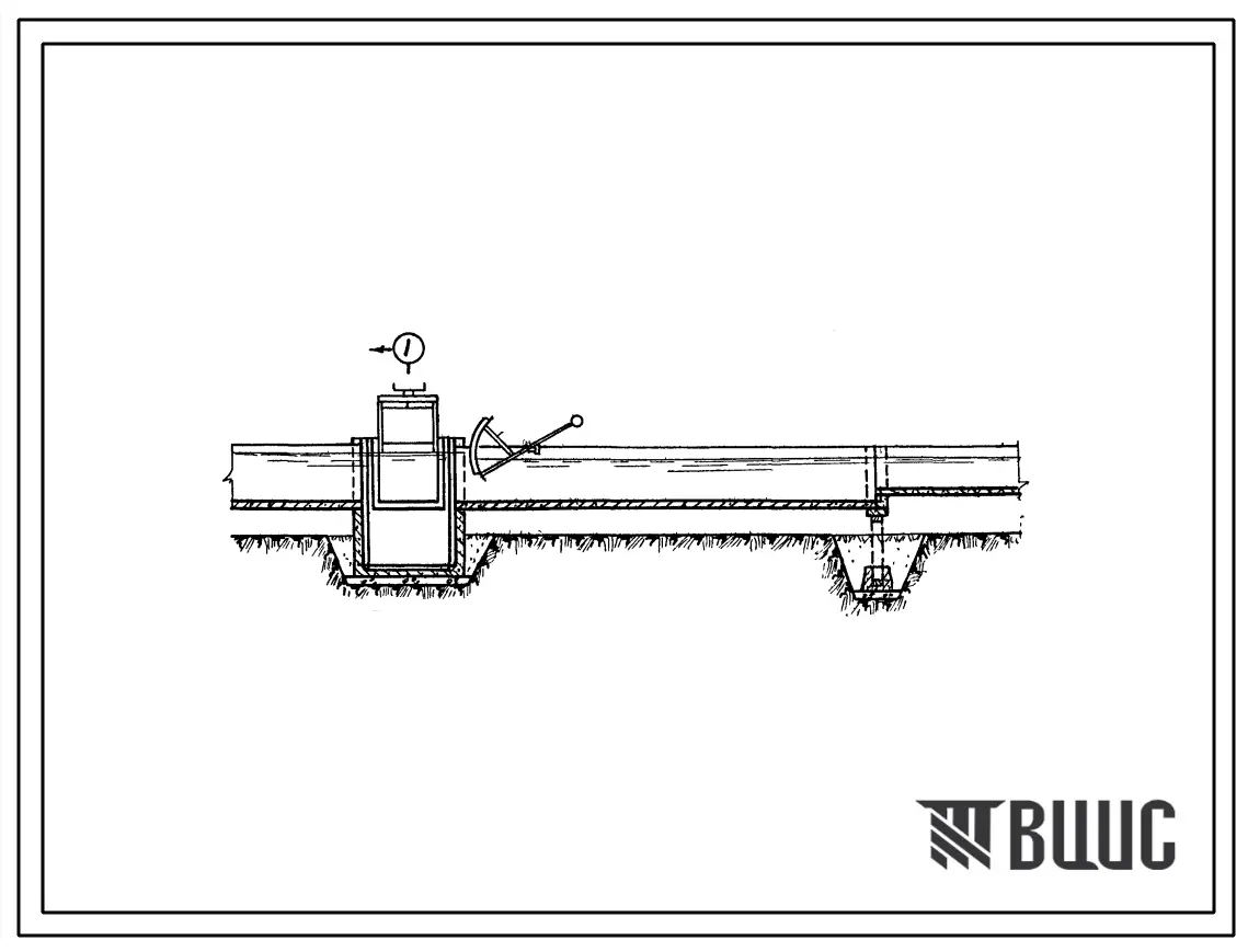Типовой проект 5411 Гидротехнические сооружения на лотковой распределительной сети на опорах. Водовыпуски с автоматами расхода из каналов в параболические лотки глубиной 60, 80, 100 и 120 см. при уклонах менее критических. Альбом ВКЛР-63.