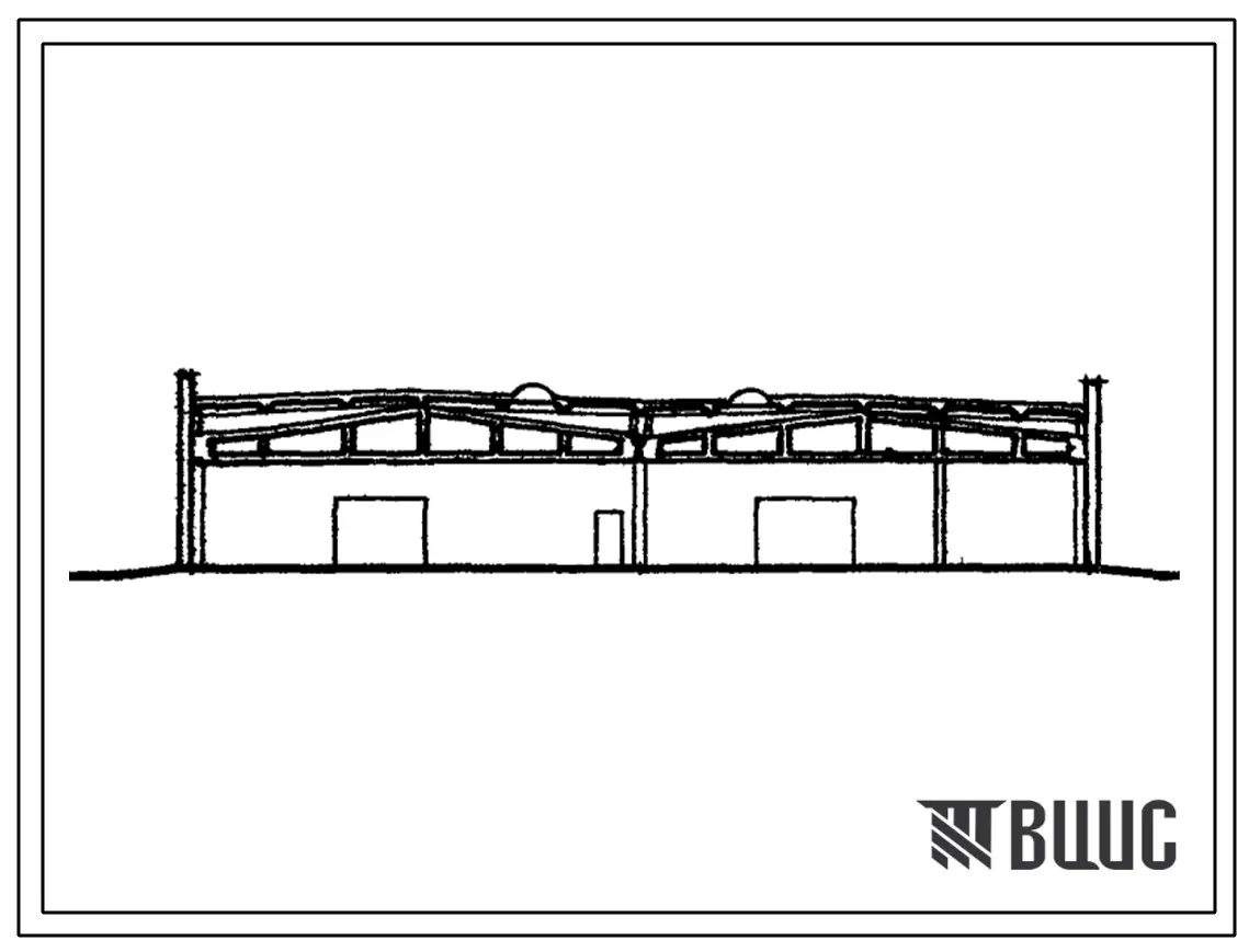 Типовой проект 503-135 Станция обслуживания легковых автомобилей на 25 постов (с железобетонными фермами).