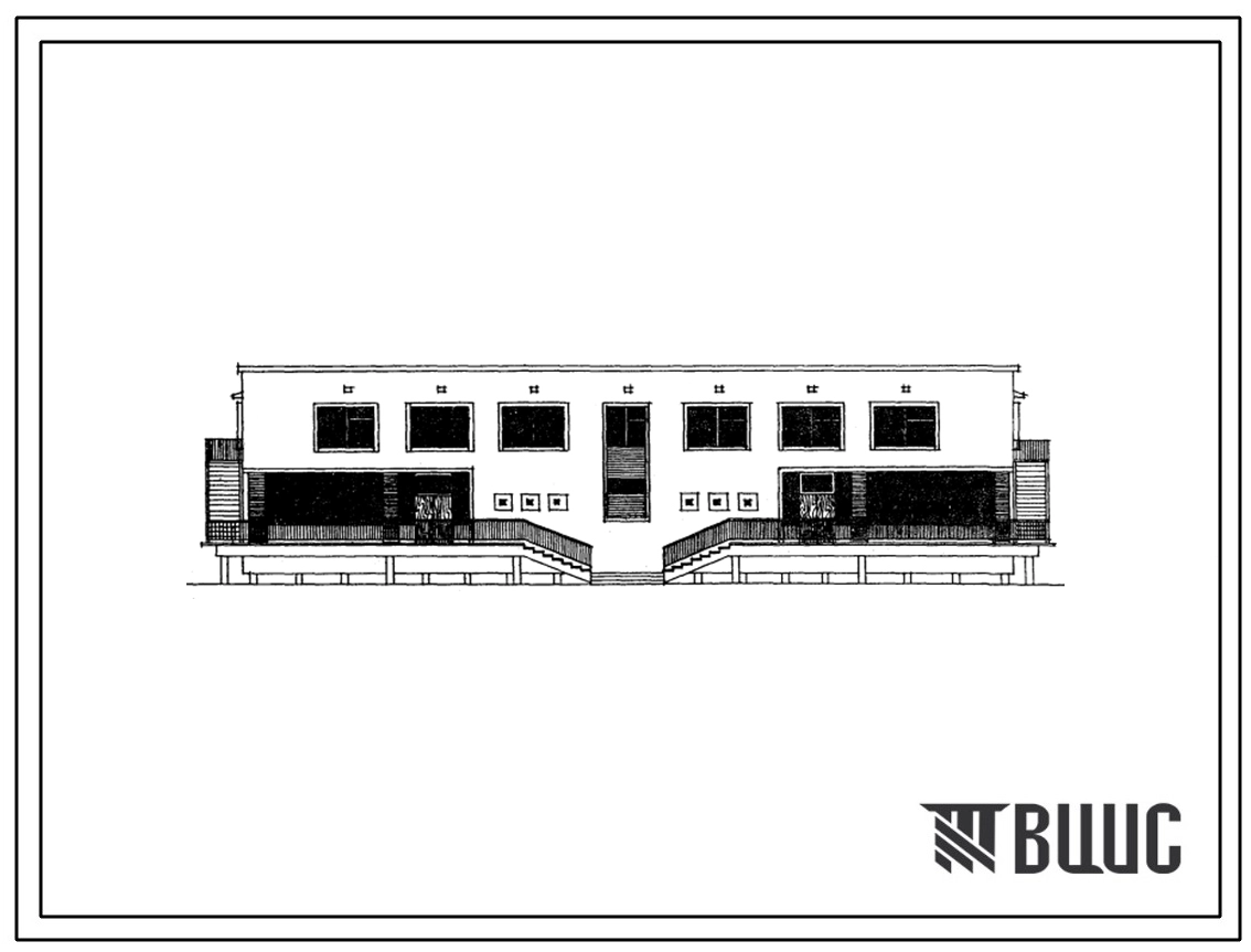 Типовой проект 214-2-118см Детские ясли-сад на 90 мест, со стенами из кирпича, для строительства в 1А, 1Б, 1Г климатических подрайонах сейсмичностью 8 и 9 с вечномерзлыми и талыми грунтами