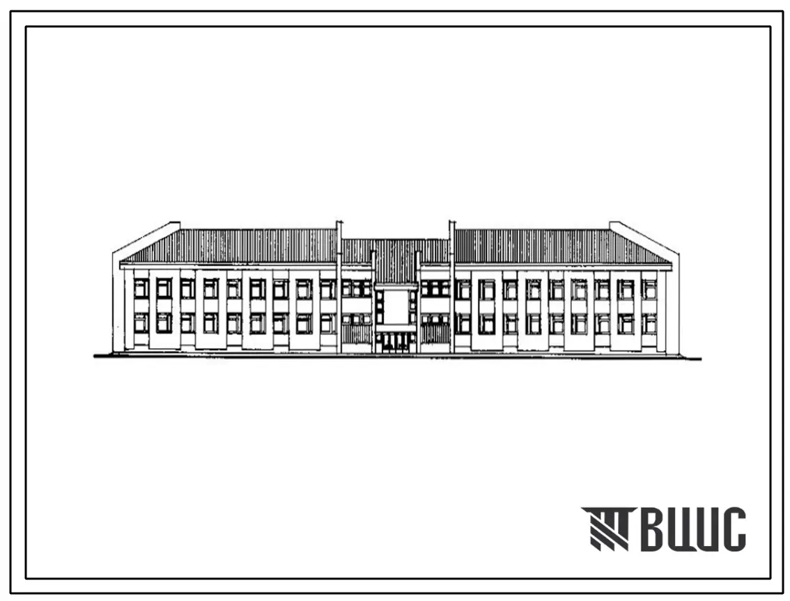 Типовой проект 214-2-190.13.88 Детские ясли-сад на 45 мест с неполной средней школой на 138 учащихся (для Украинской ССР)