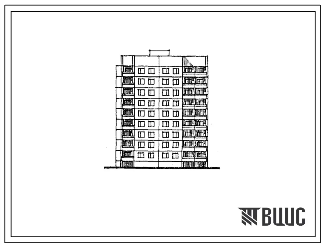 Типовой проект 84-063.13.88 Блок-секция 9-ти этажная 36-квартирная угловая